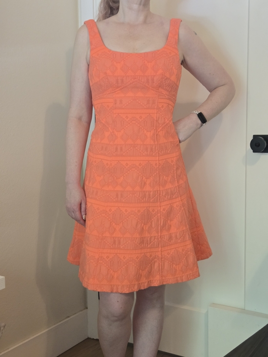 Nanette Lepore Dresses & Skirts - Nanette Lepore Neon Orange Structured Dress 0